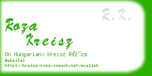 roza kreisz business card